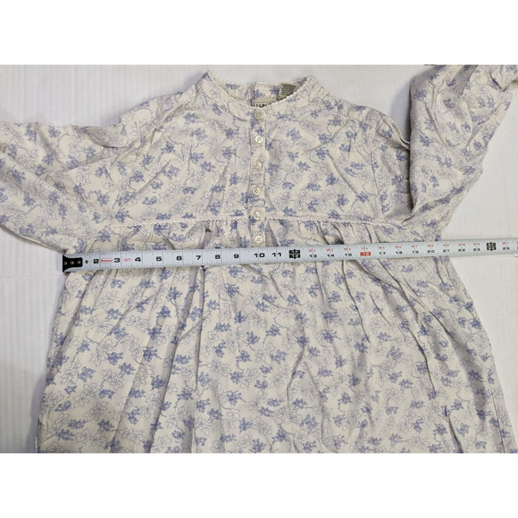 vintage ll bean floral nightgown Women Size S p Ivorry White Sleep Pajamas - Picture 10 of 11